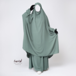 Jilbab 2 pièces Jupe Hafsa Vert Pastel اخضر بستيل