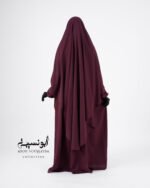 Ensemble Salsabil-Khimar Long -Bordeaux عنابي – Image 3